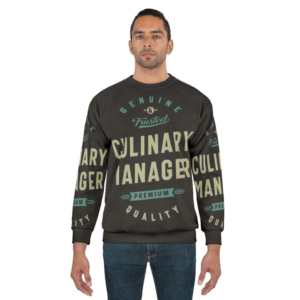 Culinary Manager Sweatshirt with Typography Design