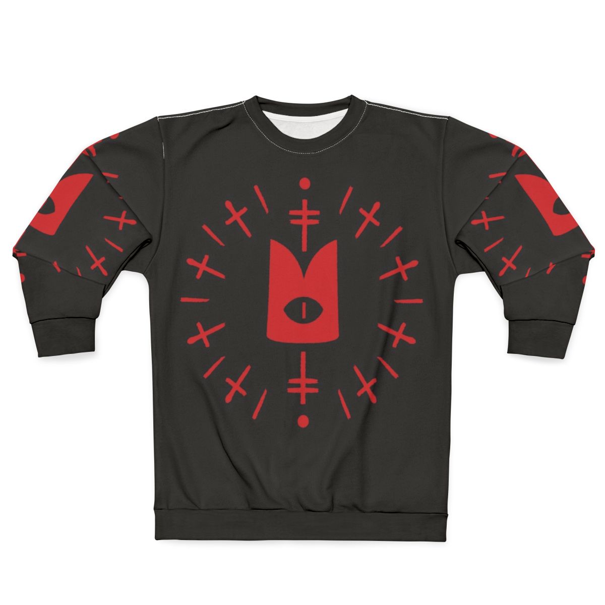 Cult of the Lamb Ritual Red Sweatshirt with Occult Symbols