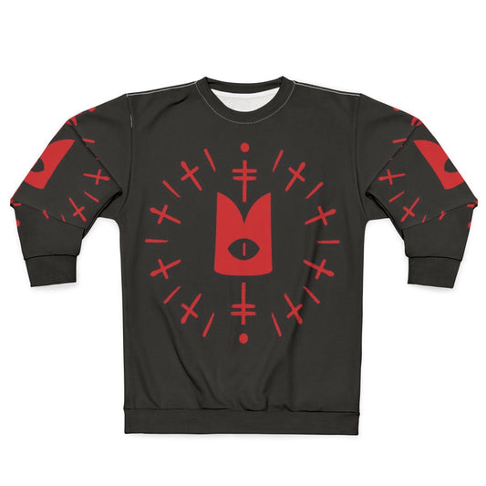 Cult of the Lamb Ritual Red Sweatshirt with Occult Symbols