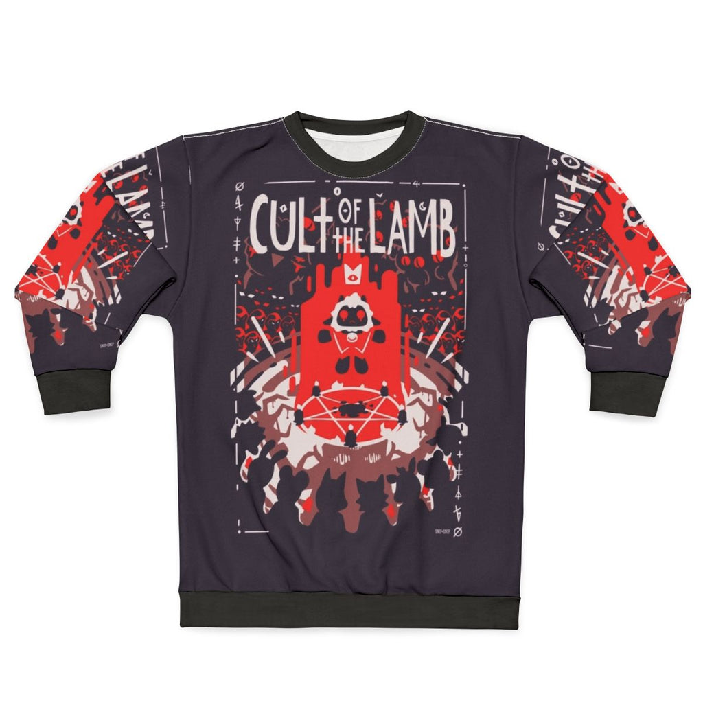 Cult of the Lamb video game themed sweatshirt