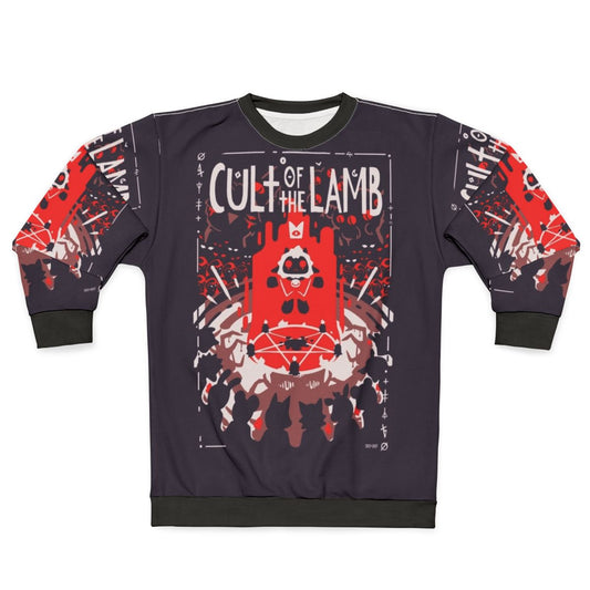 Cult of the Lamb video game themed sweatshirt