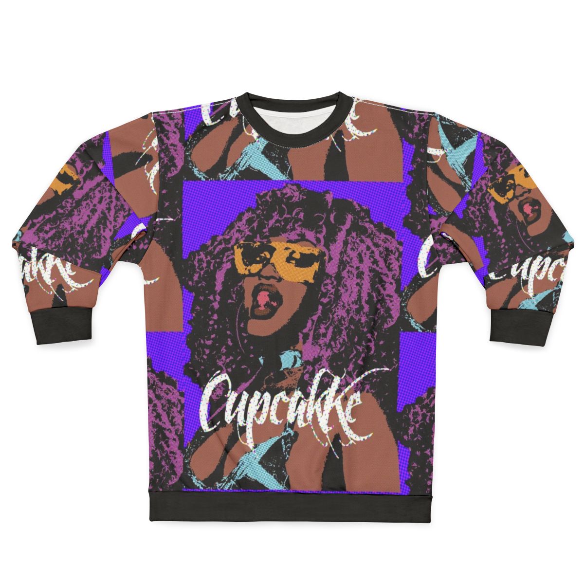 Cupcakke Pop Art Sweatshirt featuring the rapper and LGBTQ icon