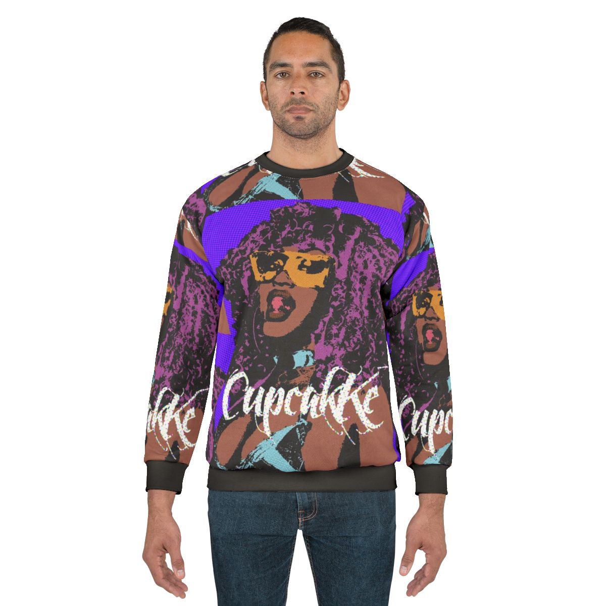 Cupcakke Pop Art Sweatshirt featuring the rapper and LGBTQ icon