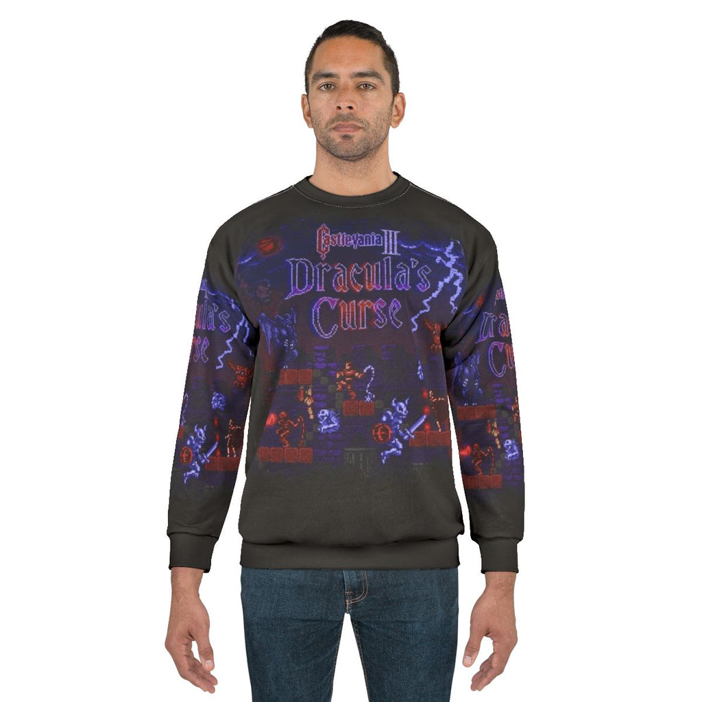 Castlevania Dracula's Castle Retro Gaming Sweatshirt