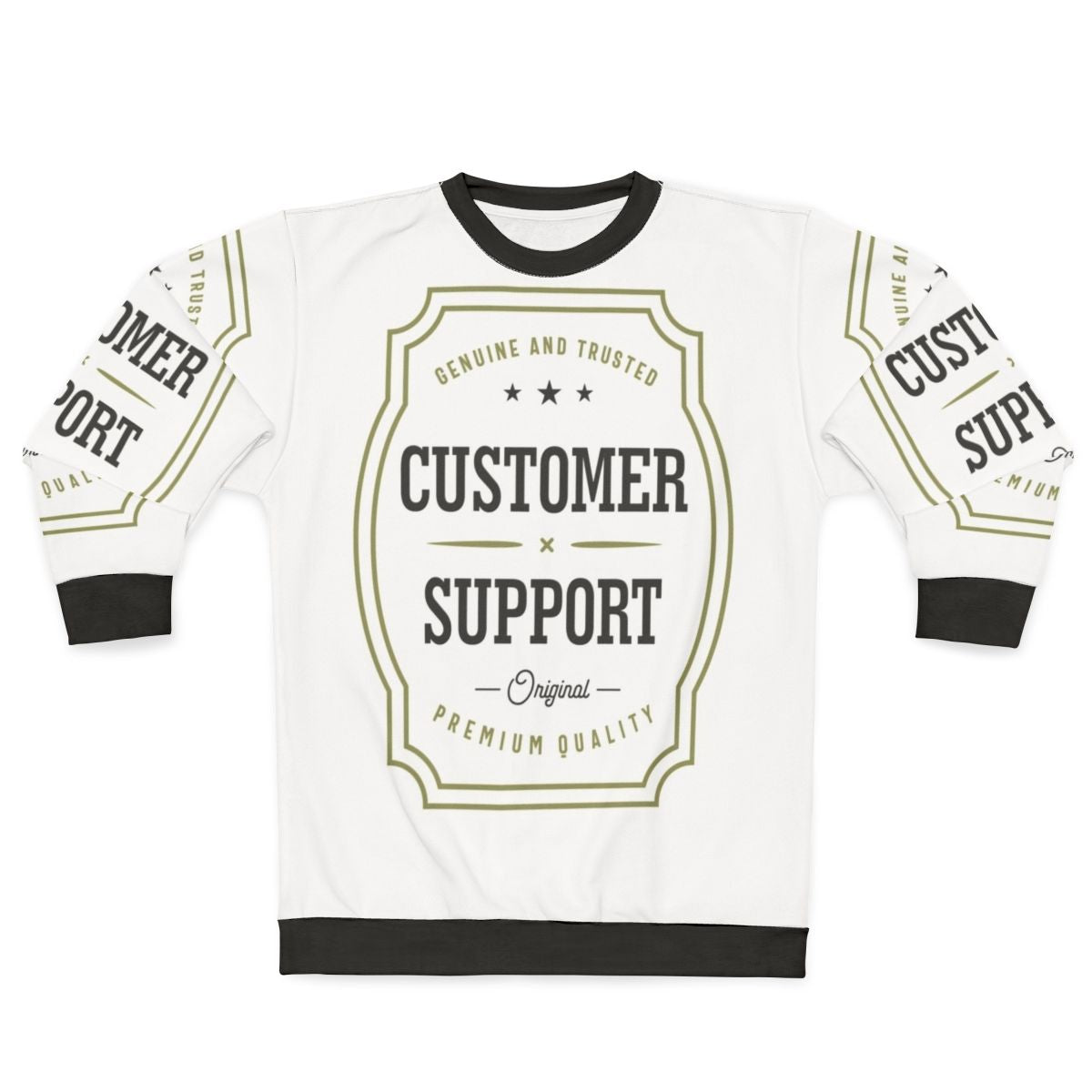 Customer support sweatshirt with logo