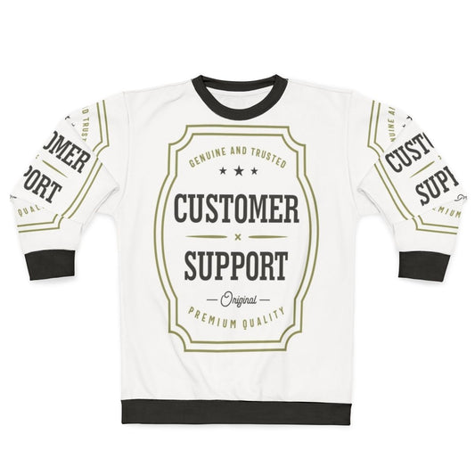 Customer support sweatshirt with logo