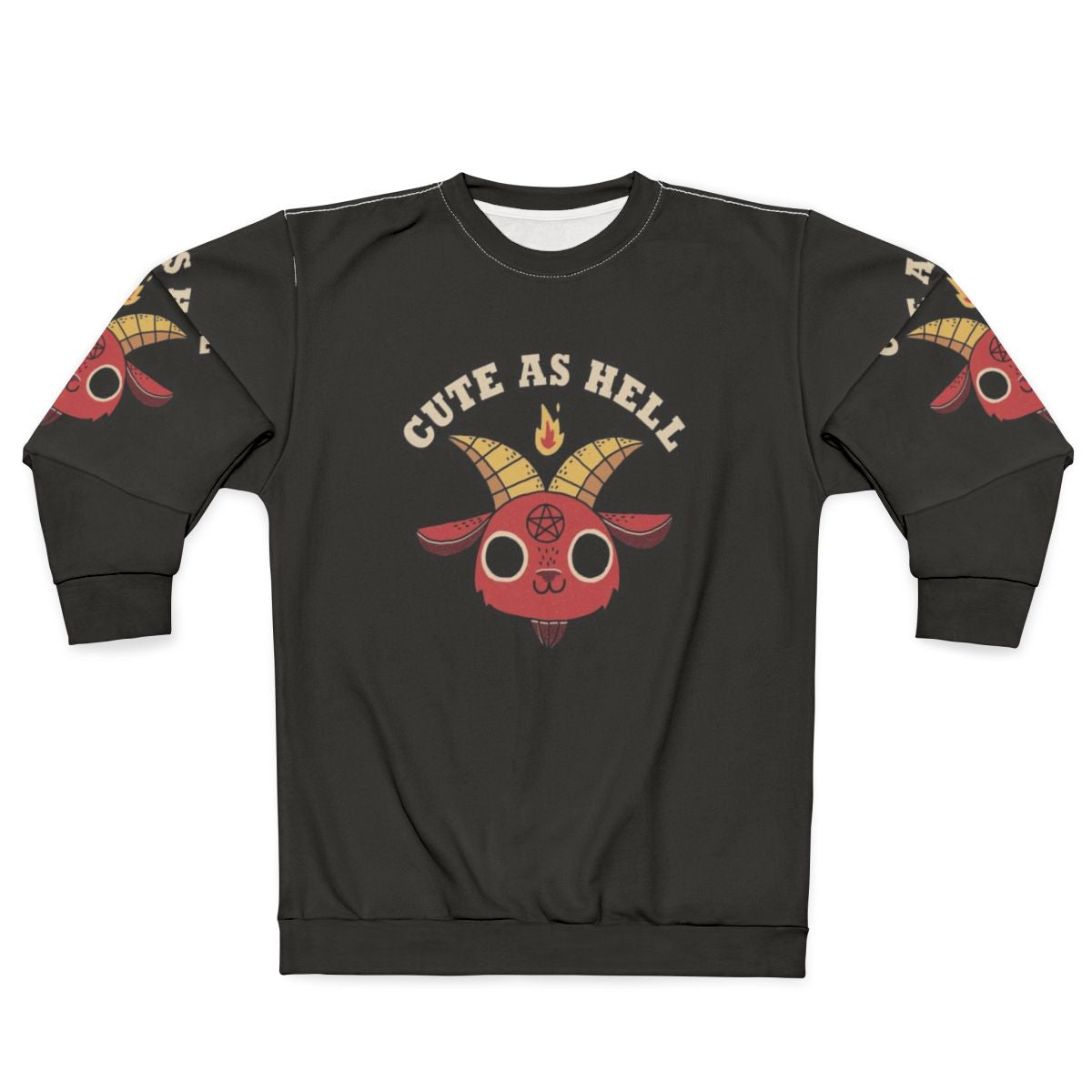 Cute As Hell Unisex Sweatshirt with Retro Demon Graphic