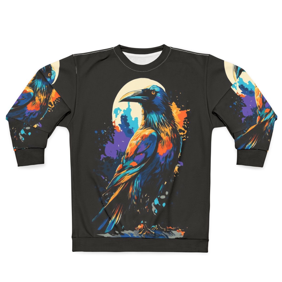 Cute Crow Ravens Crows Colorful Sweatshirt