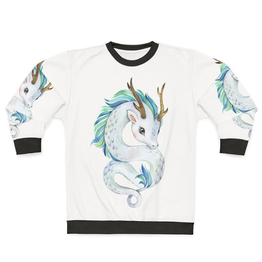 Mythical dragon sweatshirt featuring a cute and whimsical fantasy creature design