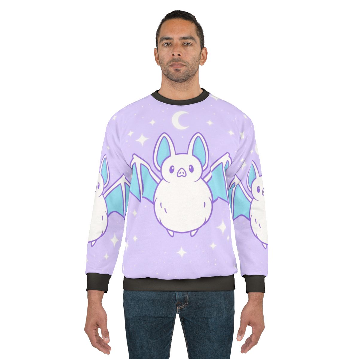 Cute pastel bat graphic sweatshirt