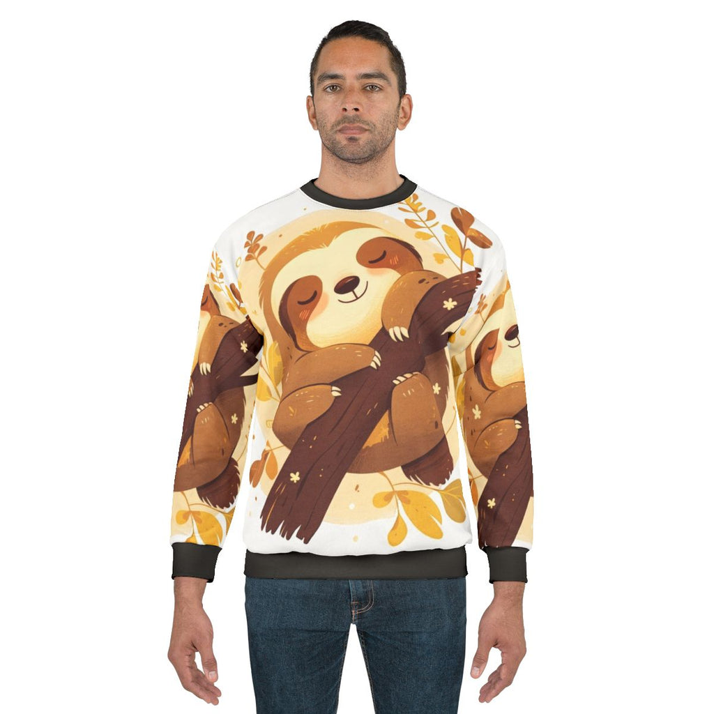 Cute sloth graphic design on a comfortable sweatshirt