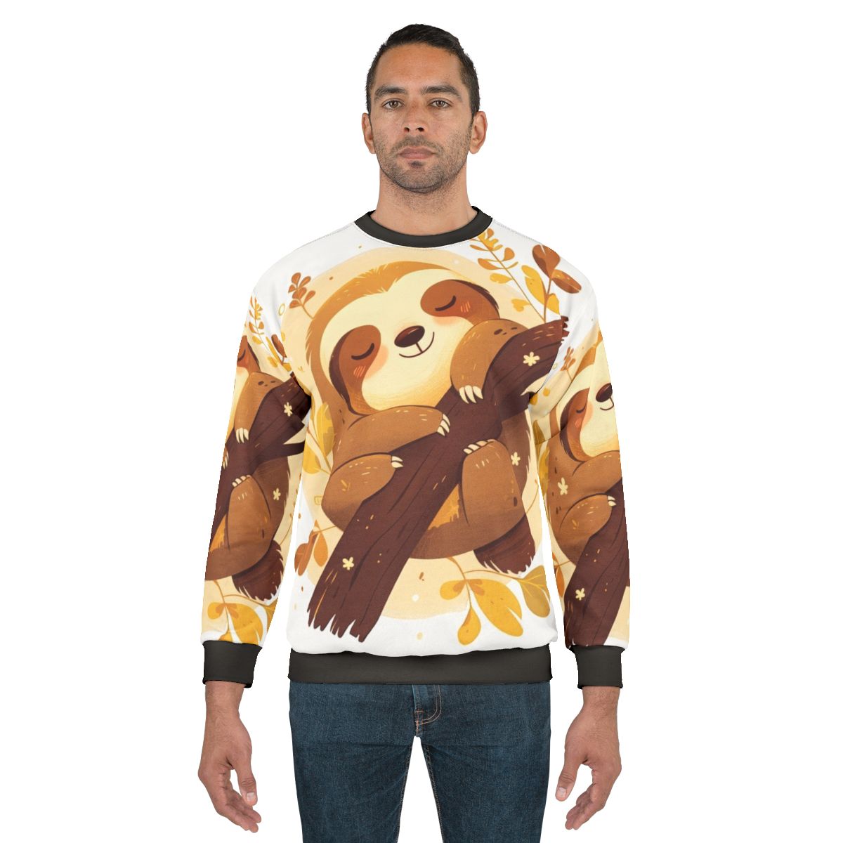 Cute sloth graphic design on a comfortable sweatshirt