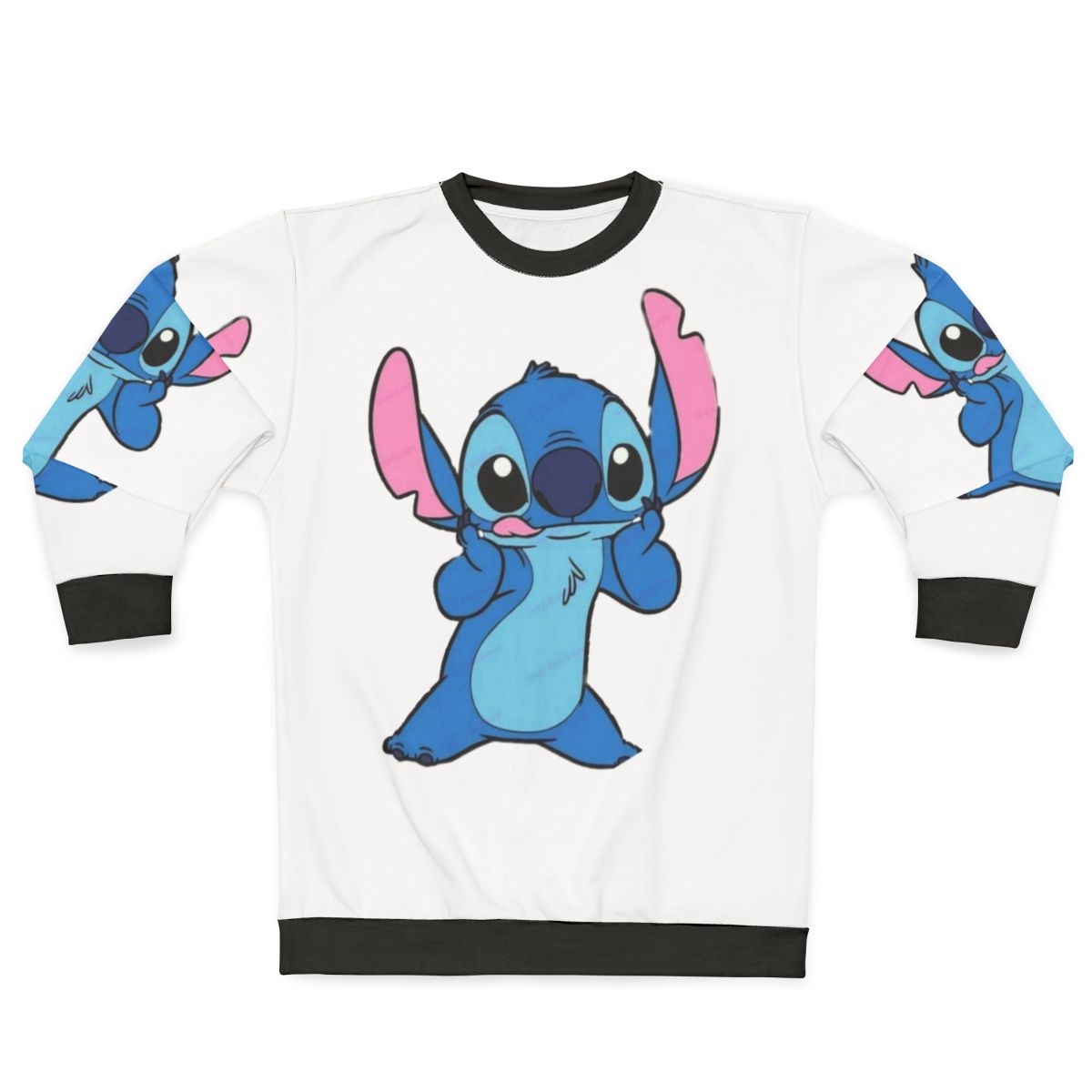 Cute Stitch Sweatshirt Featuring Lilo and Stitch Reading