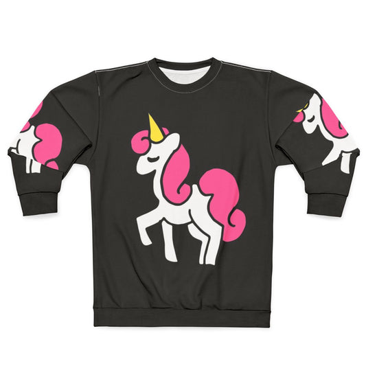 Cute pink unicorn graphic on a comfortable women's sweatshirt