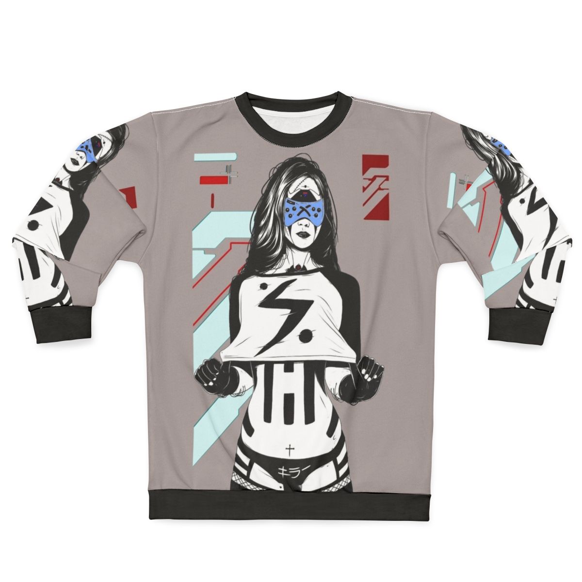 Cyberpunk Cyborg Girl Futuristic Style Sweatshirt