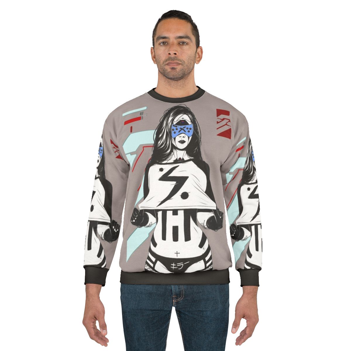 Cyberpunk Cyborg Girl Futuristic Style Sweatshirt