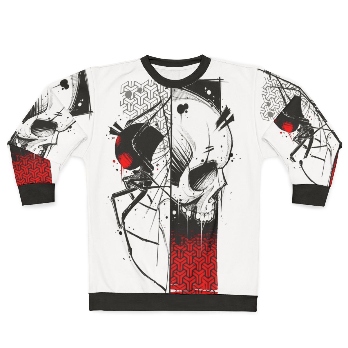 Cyberpunk Skull Spider Sweatshirt