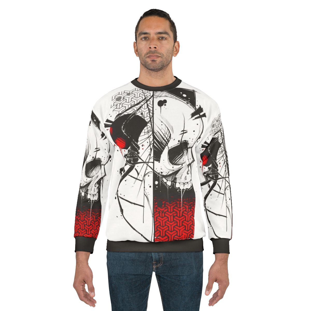 Cyberpunk Skull Spider Sweatshirt