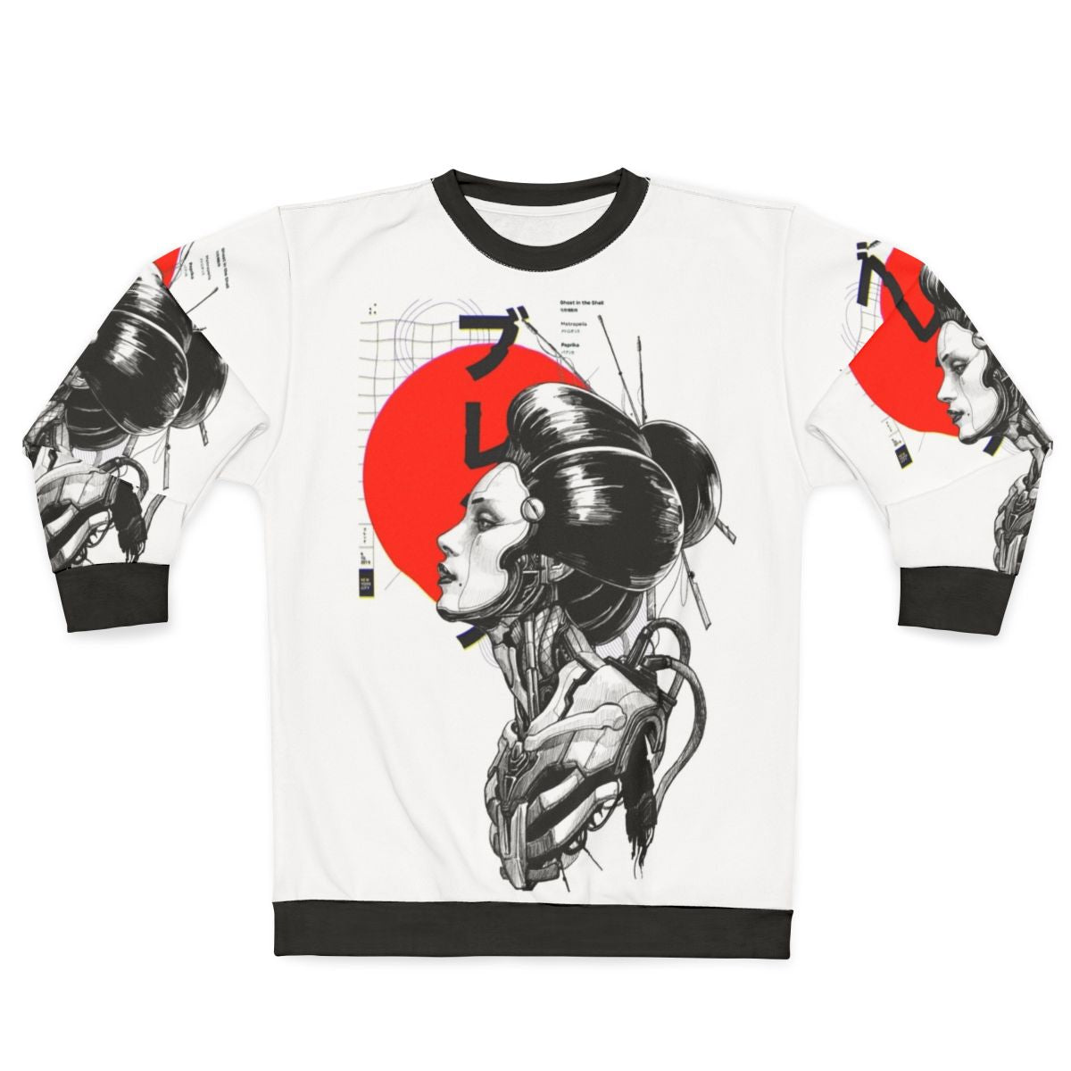 Cyberpunk vaporwave Japanese inspired sweatshirt design