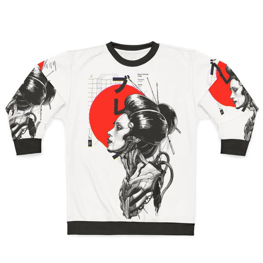 Cyberpunk vaporwave Japanese inspired sweatshirt design