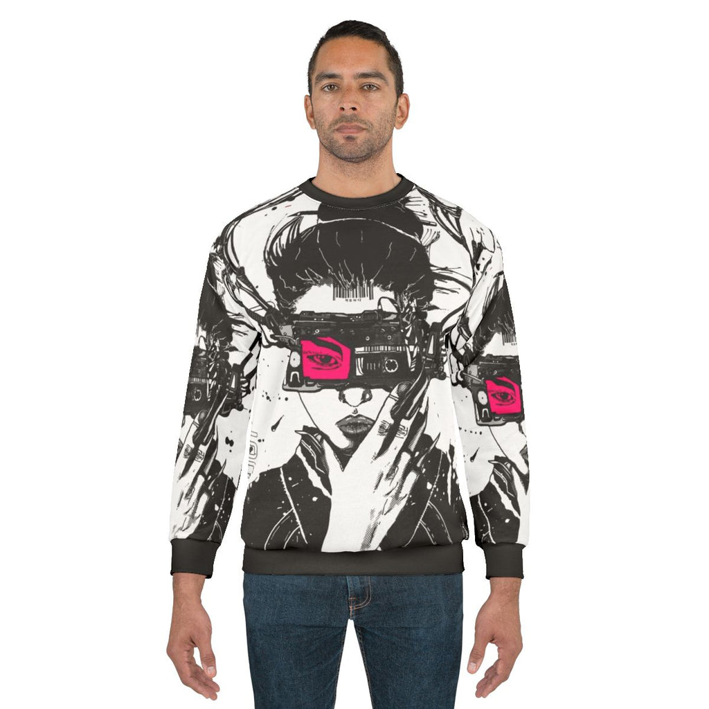 Cyberpunk Vaporwave Minimalist Sweatshirt