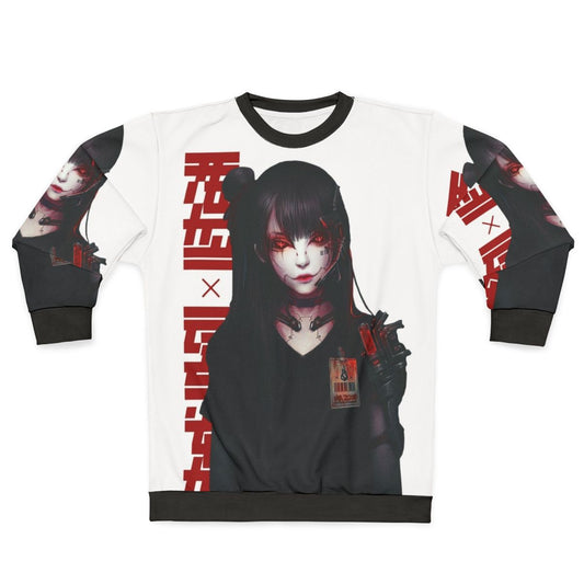 Cyborg girl vaporwave Japanese cyberpunk sweatshirt