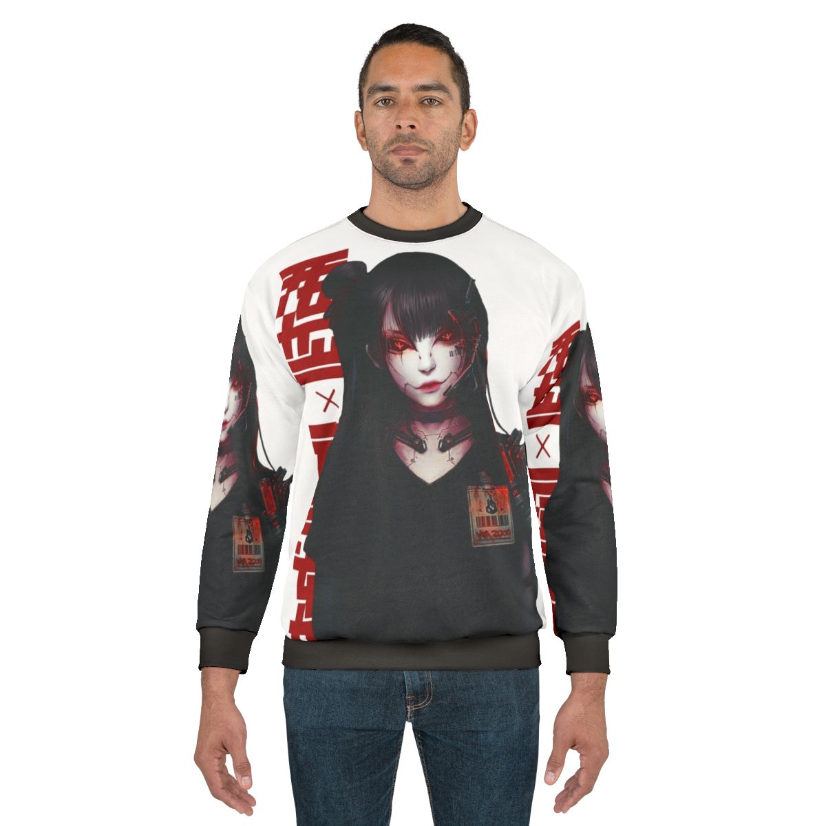 Cyborg girl vaporwave Japanese cyberpunk sweatshirt