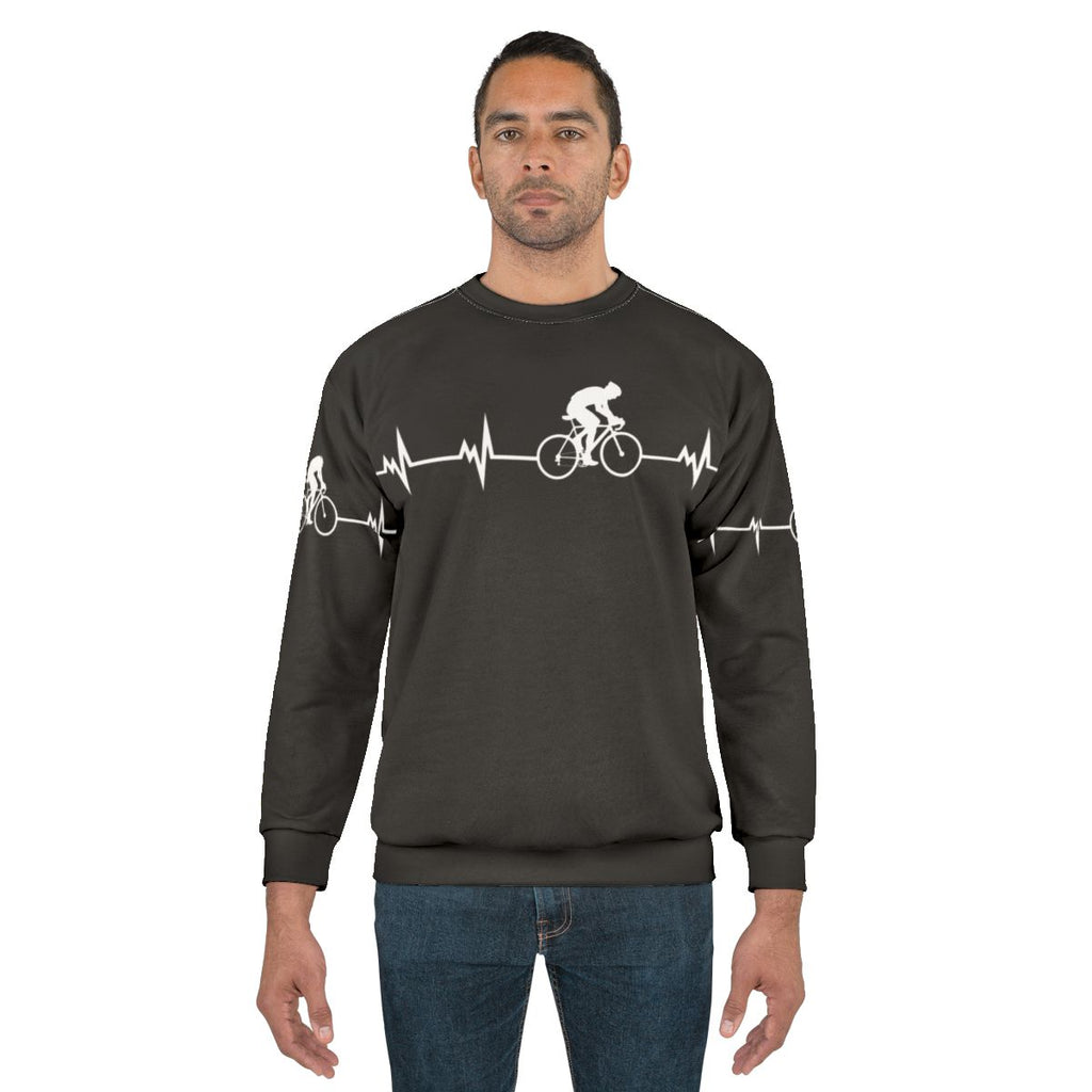 Cycling Heartbeat Graphic Sweatshirt
