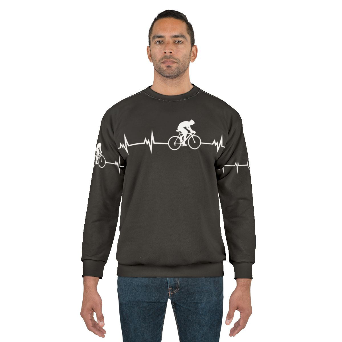 Cycling Heartbeat Graphic Sweatshirt