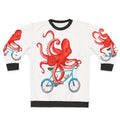 Cycling octopus graphic on a sweatshirt