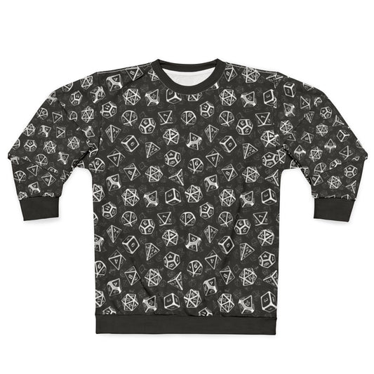 D20 Dice Set Pattern White Sweatshirt