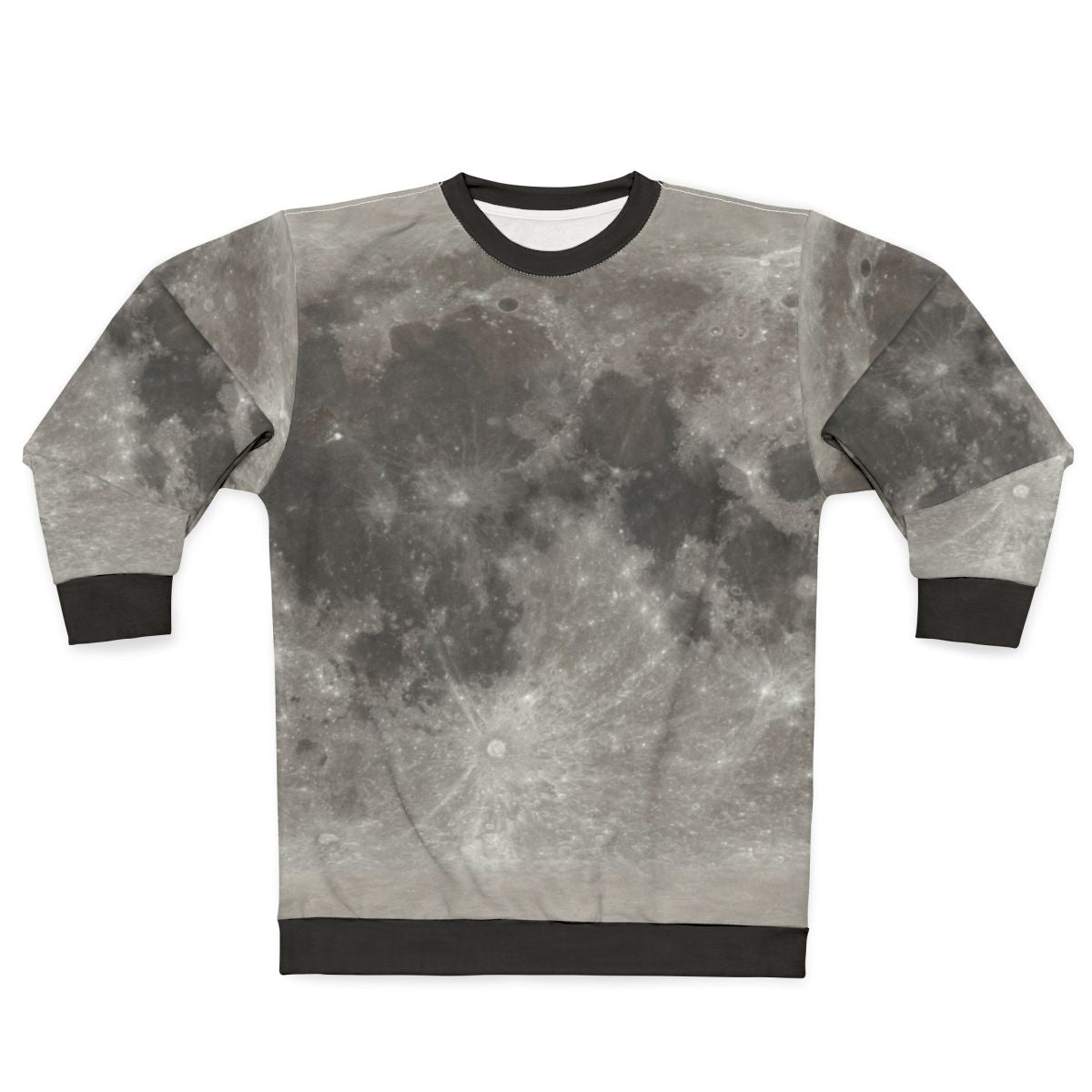 Sweatshirt with a lunar surface texture design for space enthusiasts
