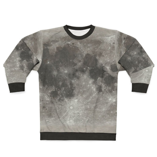 Sweatshirt with a lunar surface texture design for space enthusiasts