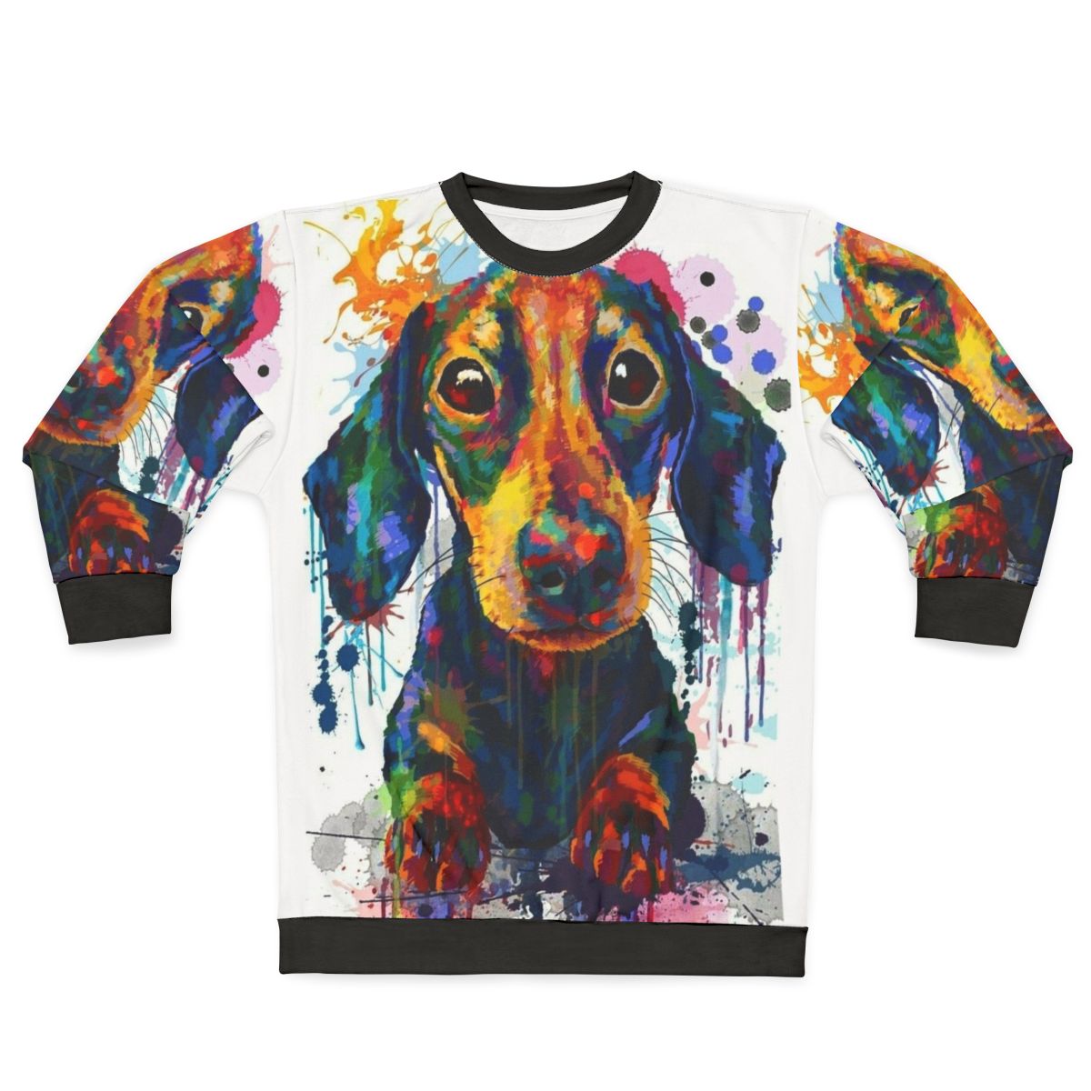 Dachshund dog art print sweatshirt
