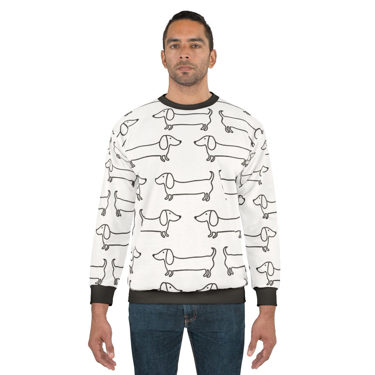 Dachshund Black and White Sweatshirt