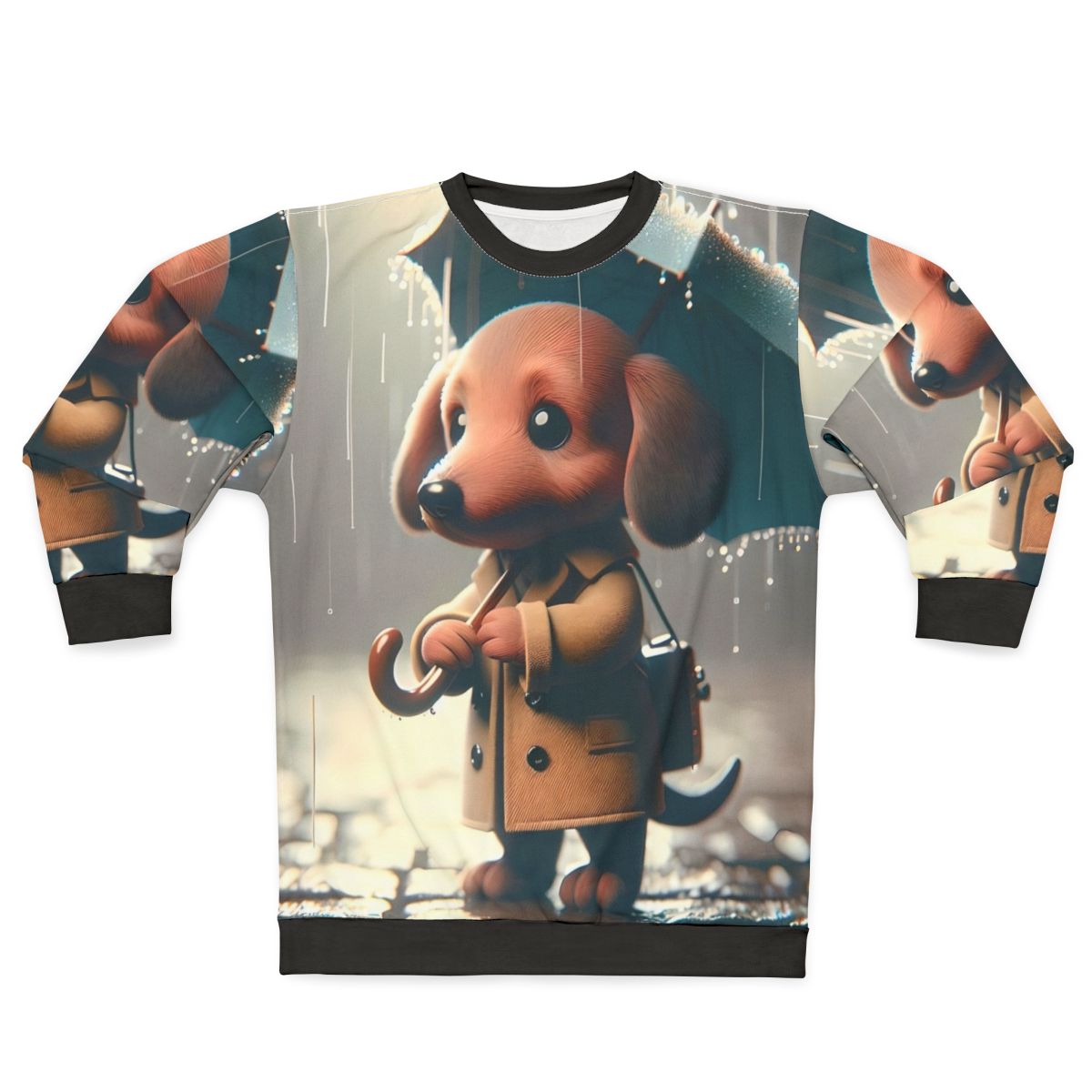 Dachshund in the Rain Sweatshirt