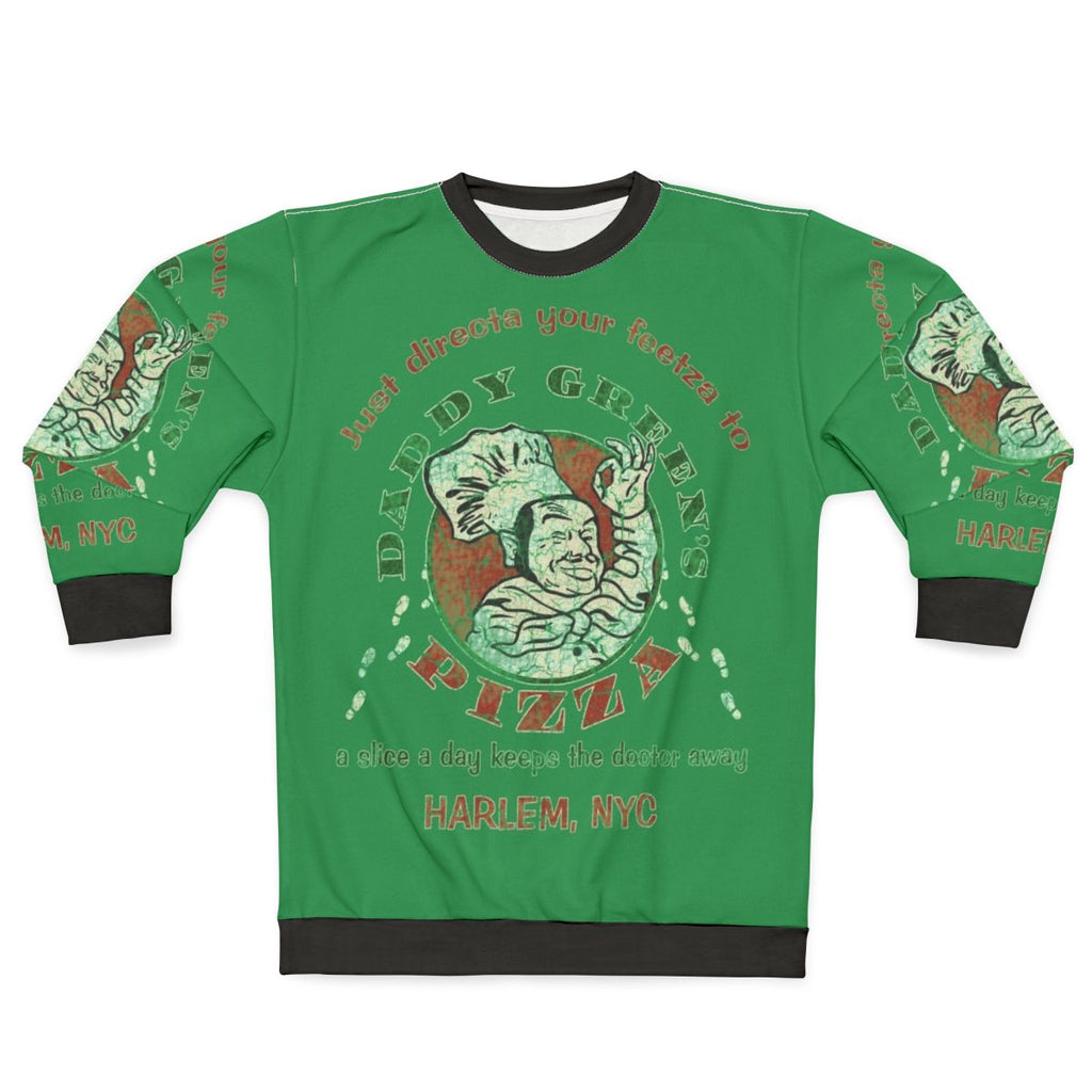 Daddy Green's Pizza Sweatshirt with The Last Dragon Inspired Graphics