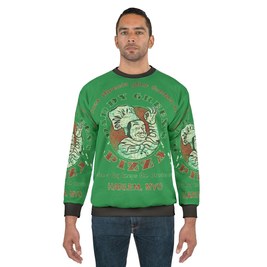 Daddy Green's Pizza Sweatshirt with The Last Dragon Inspired Graphics