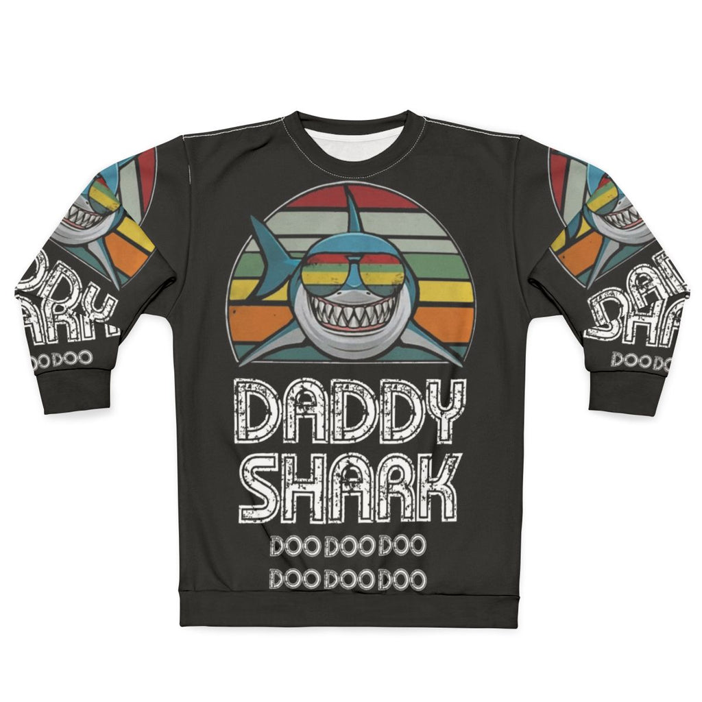 Retro Daddy Shark Dark Print Sweatshirt