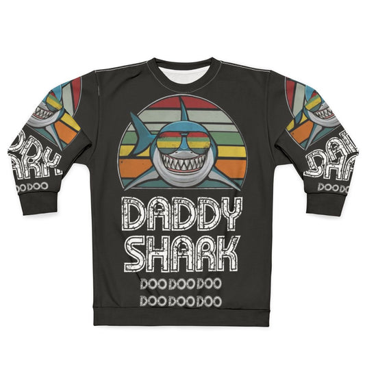 Retro Daddy Shark Dark Print Sweatshirt