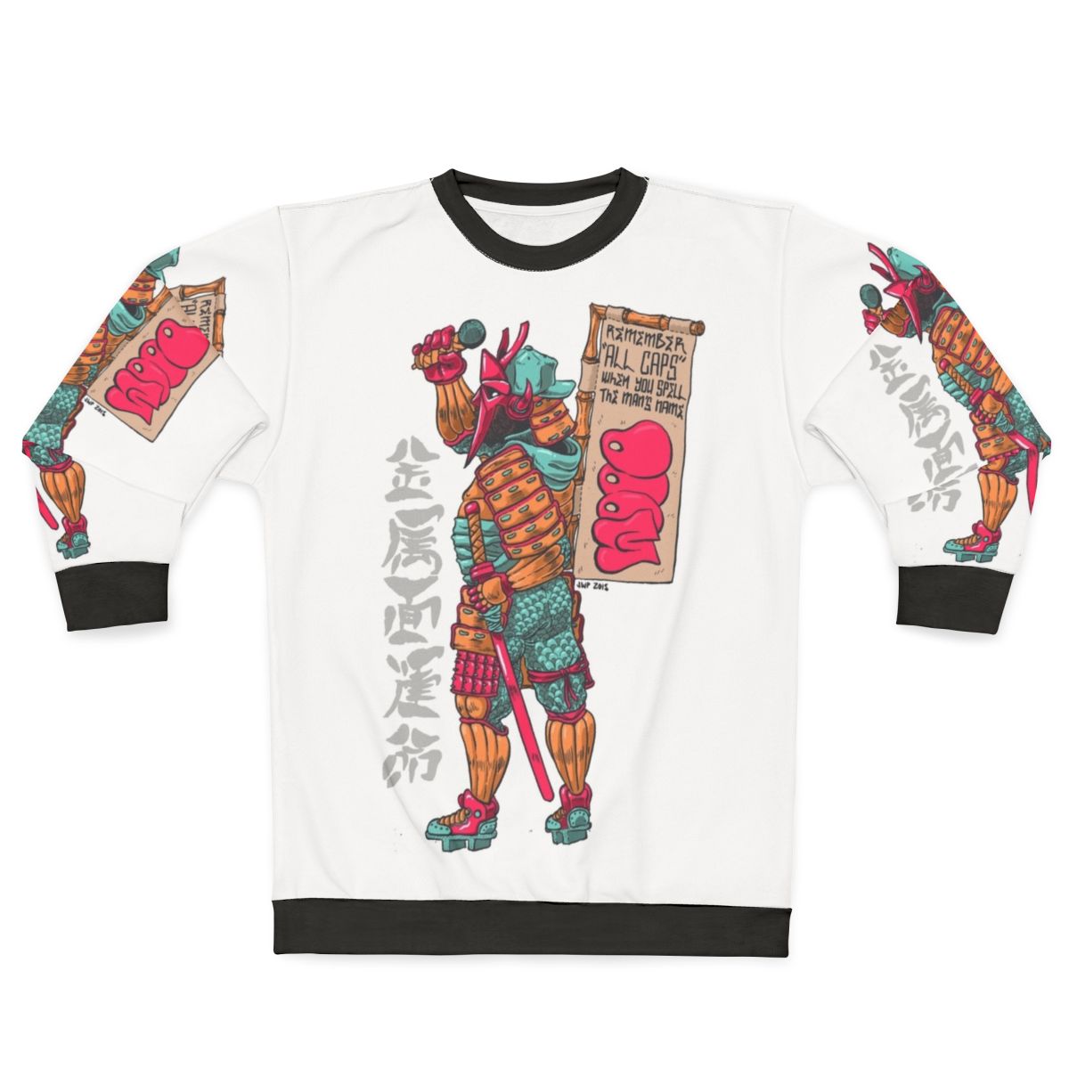 Japanese Daimyo Sweatshirt with Anime-Style Graphic