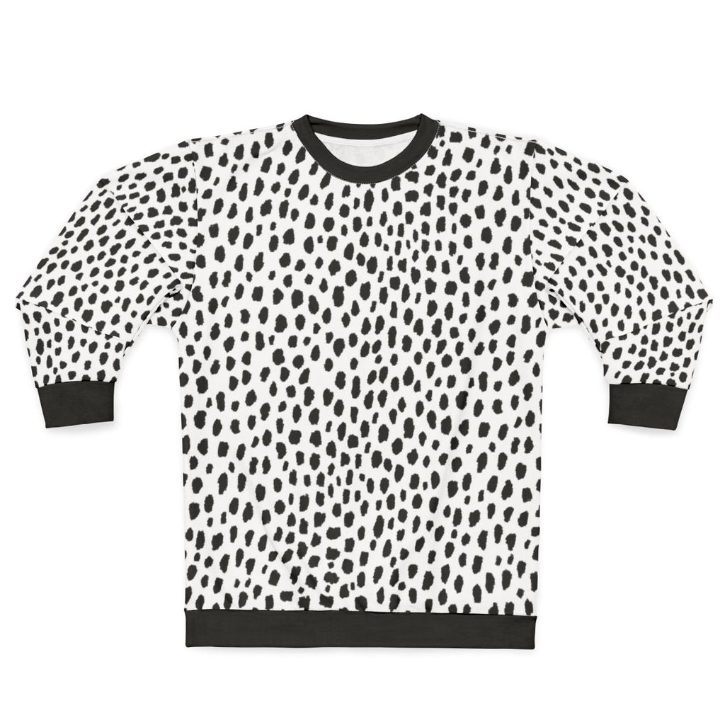 Dalmatian spots black and white sweatshirt
