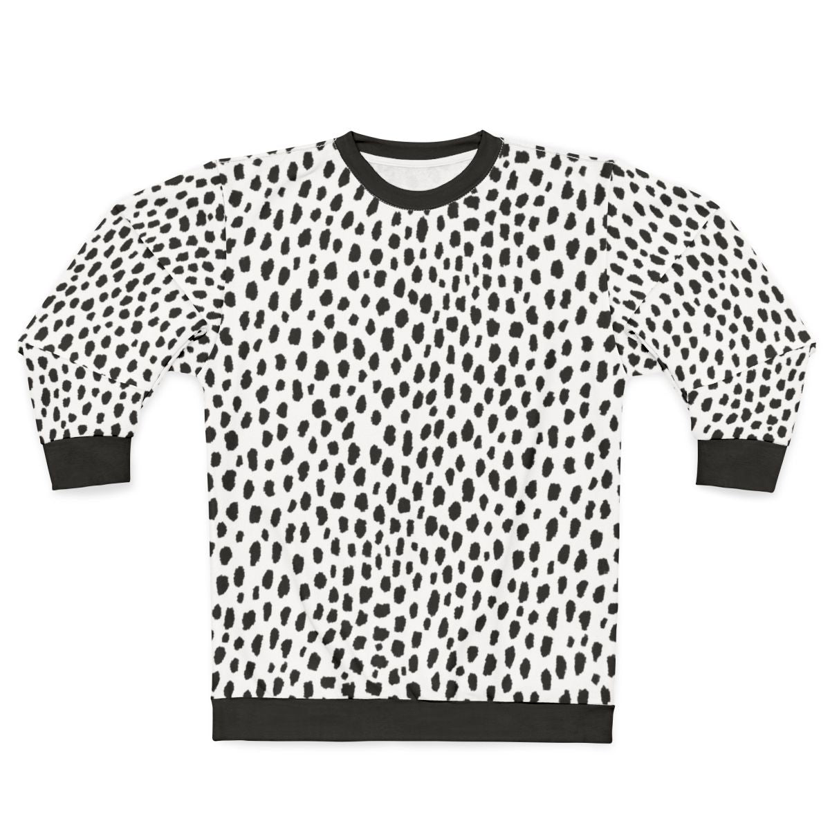Dalmatian spots black and white sweatshirt