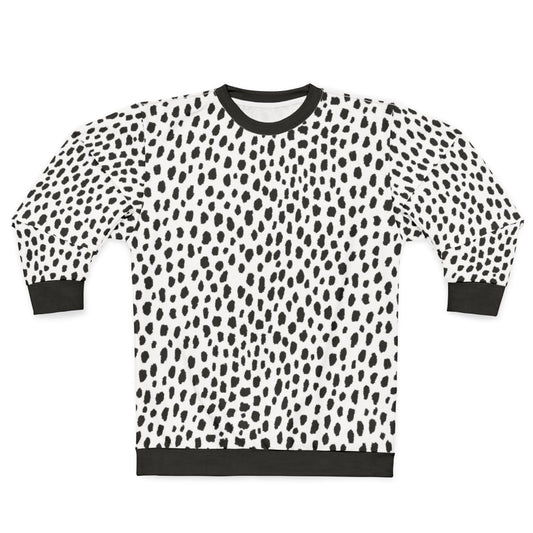 Dalmatian spots black and white sweatshirt
