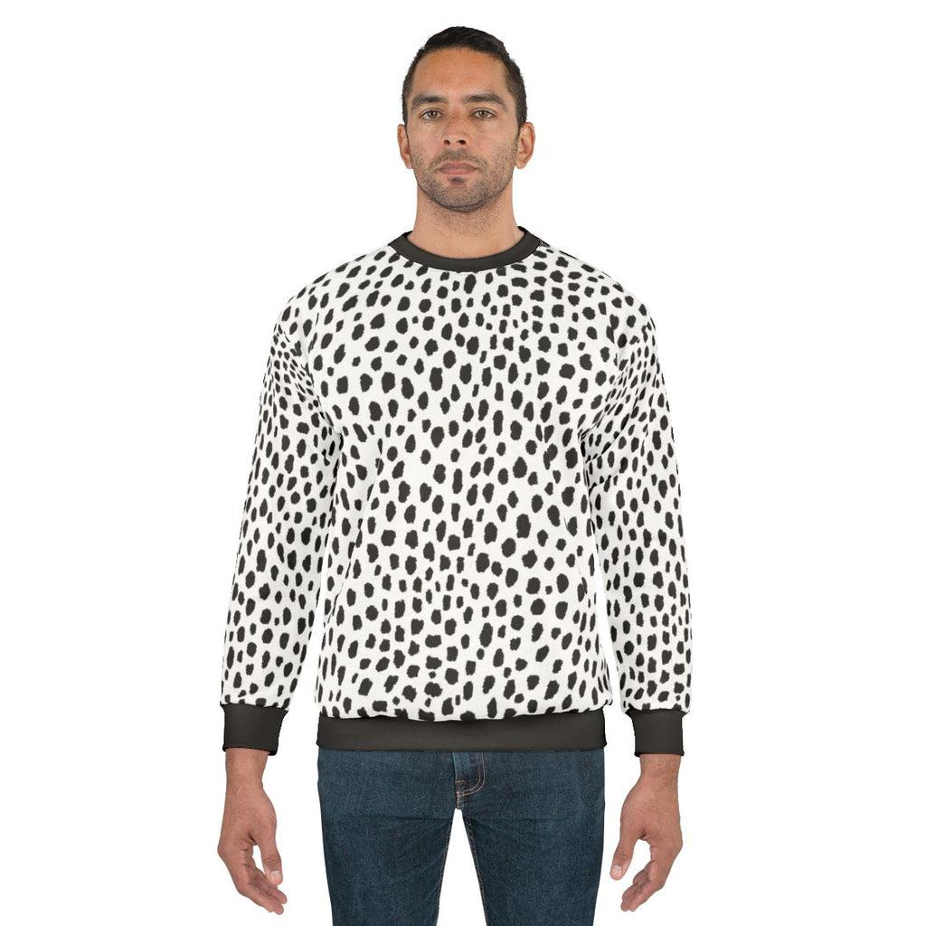 Dalmatian spots black and white sweatshirt