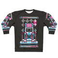 Retro dance arcade sweatshirt with pixel art and 8-bit gaming graphics
