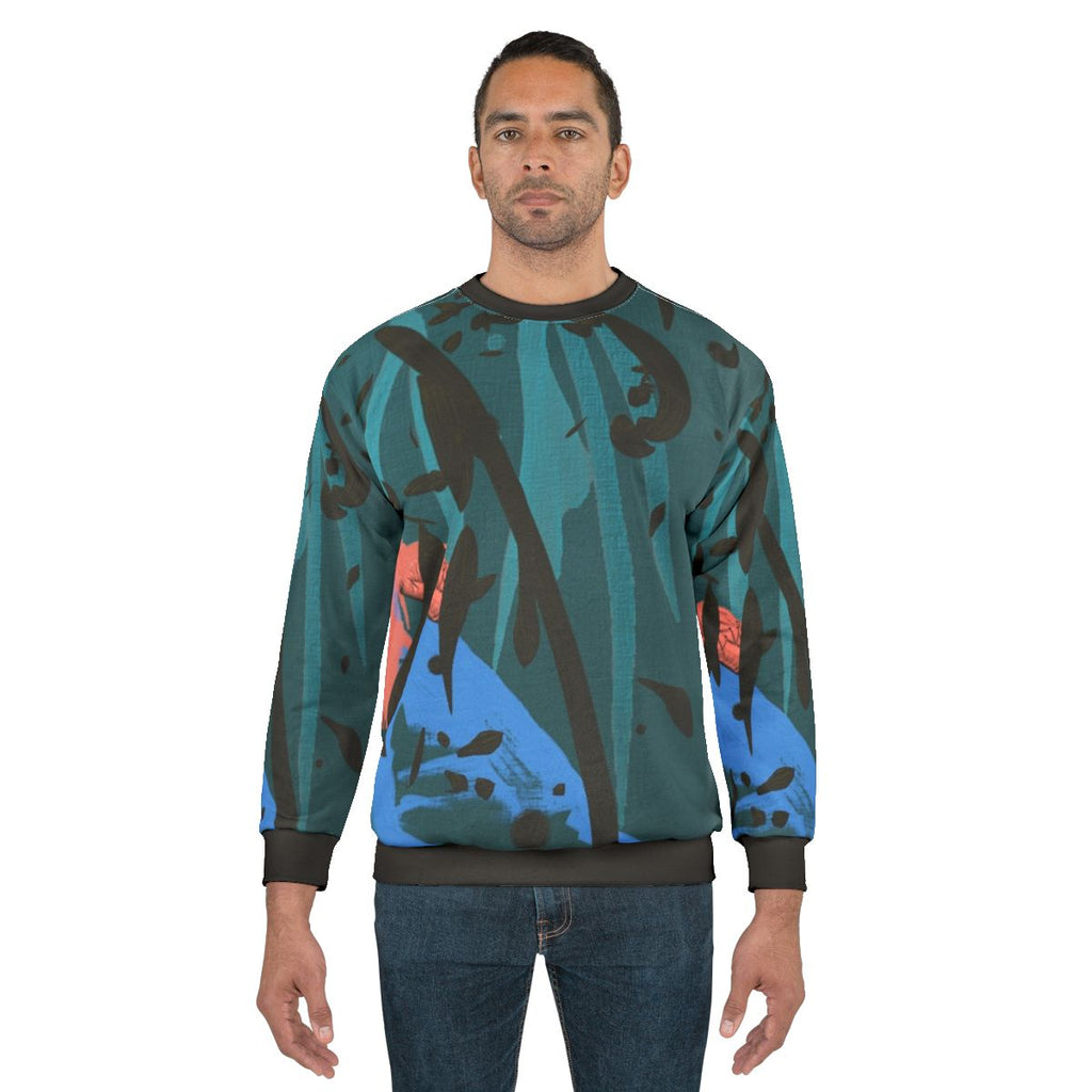 Colorful dance rehearsal sweatshirt with expressive design