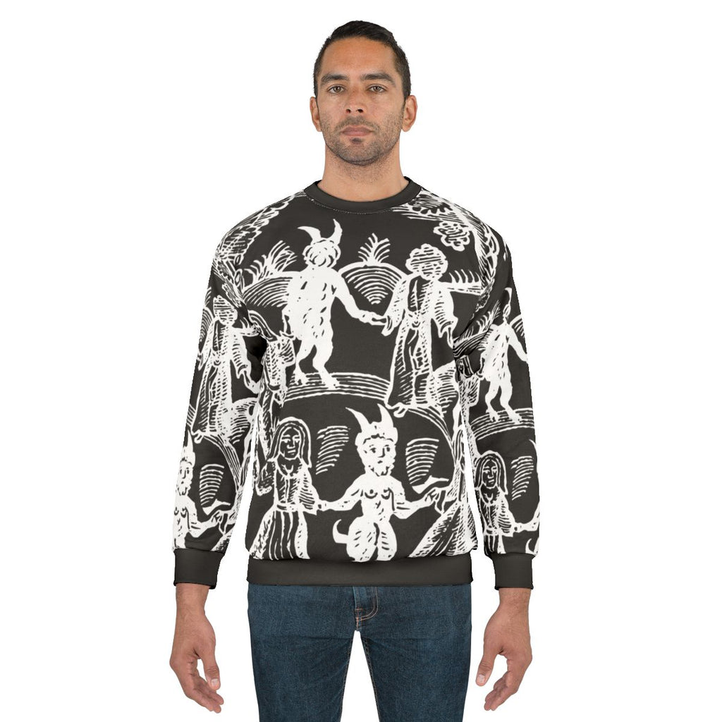 Dance With The Devil Occult White Sweatshirt