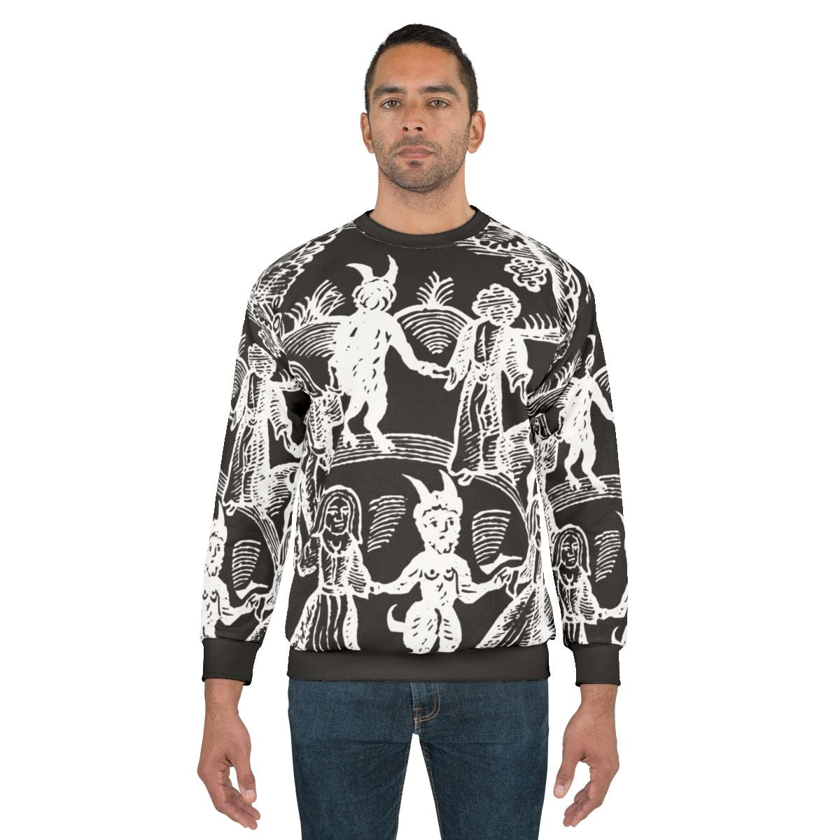 Dance With The Devil Occult White Sweatshirt