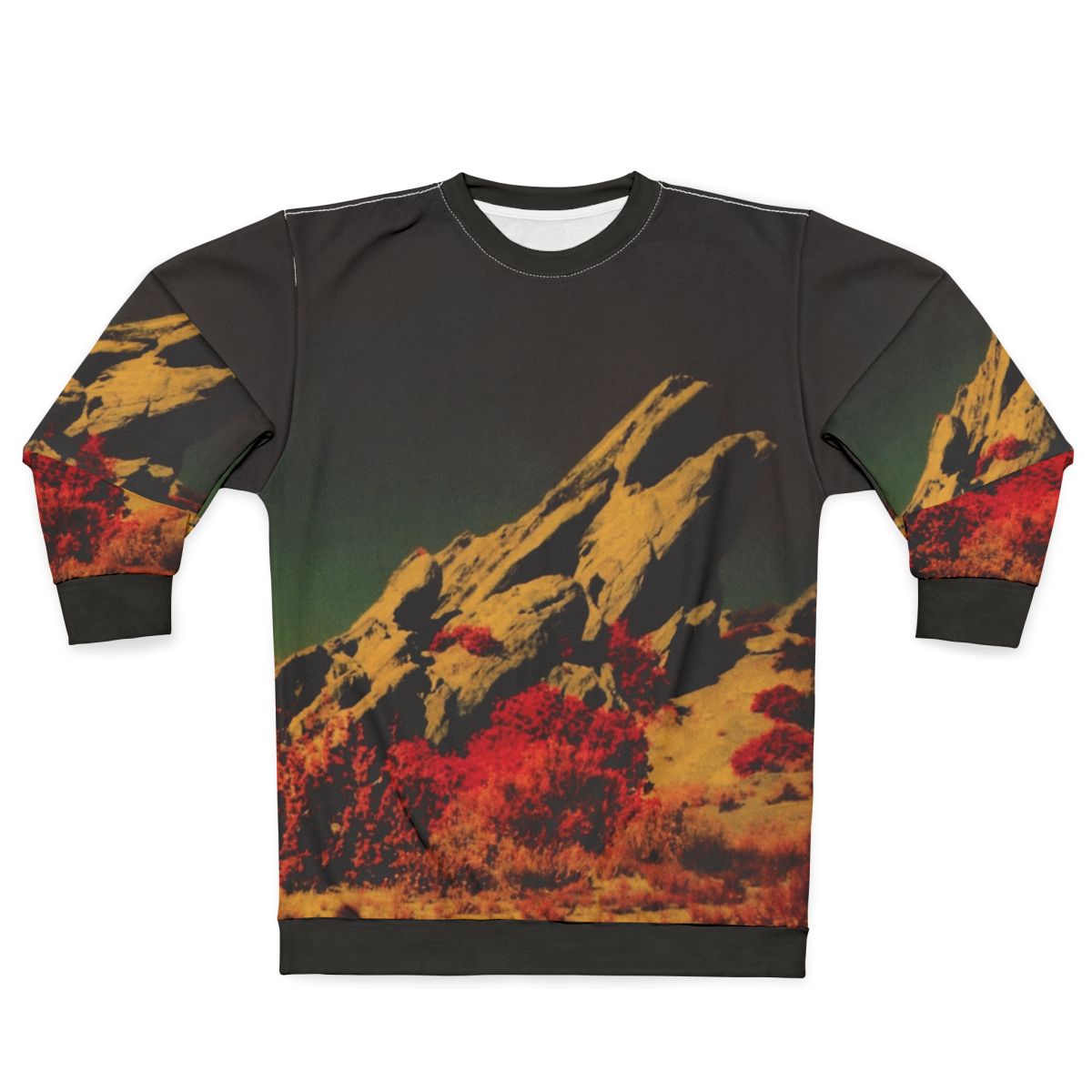 Vintage dark continent album cover sweatshirt featuring new wave punk design